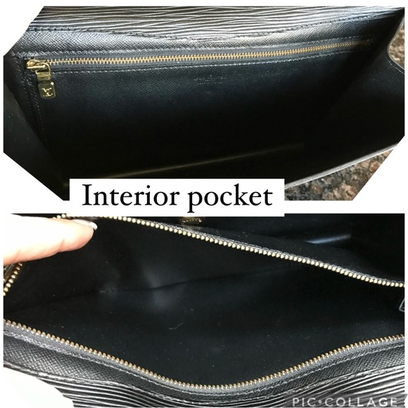 Beautiful Louis Vuitton Vintage Black Epi Montaigne 27 Clutch - Picture 7 of 17